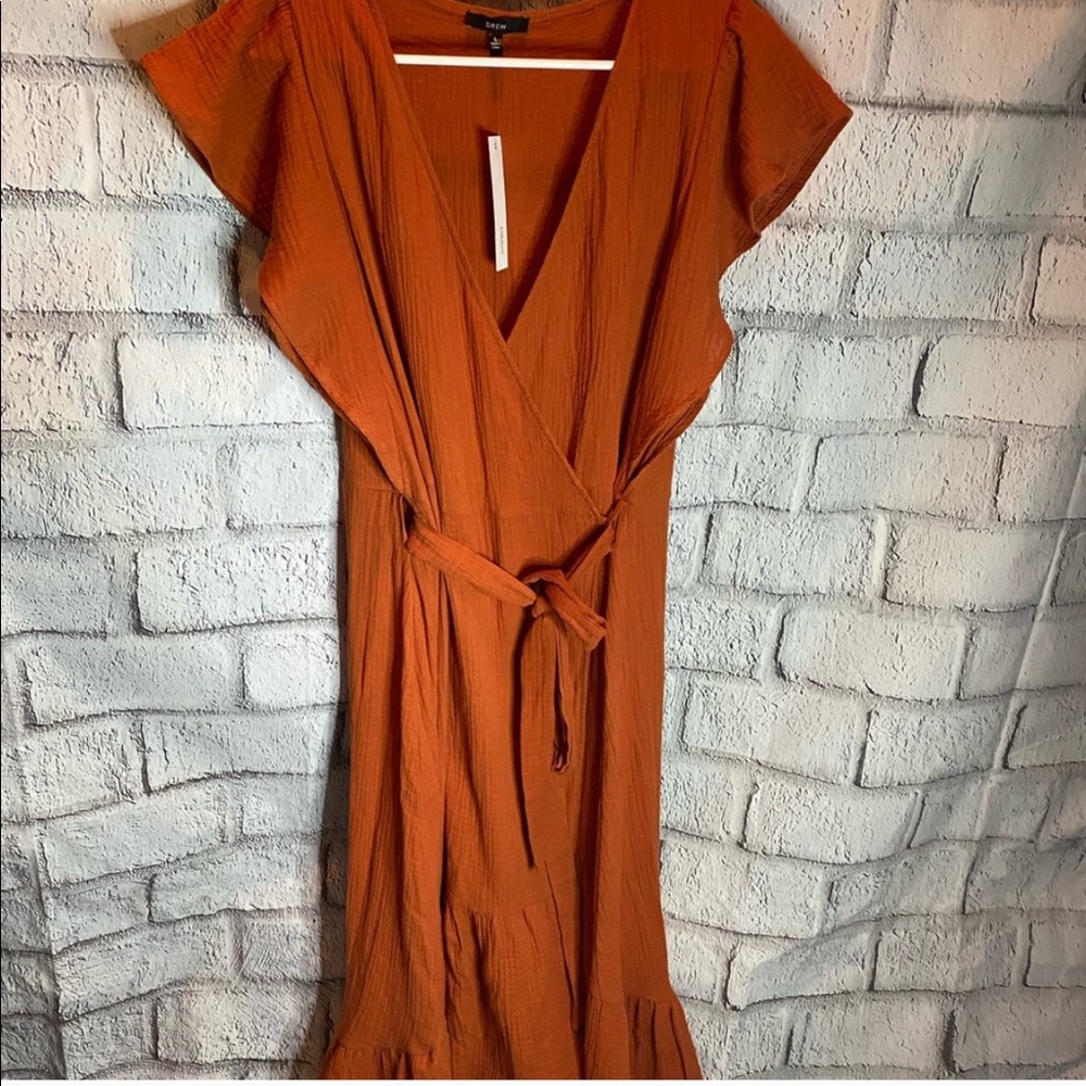 DREW Rust Warp Dress - Picture 3 of 4